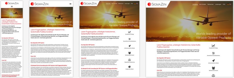 Webdesign von SigmaZen