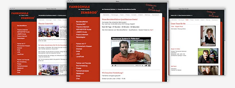 Webdesign von Fahrschule Zembrod