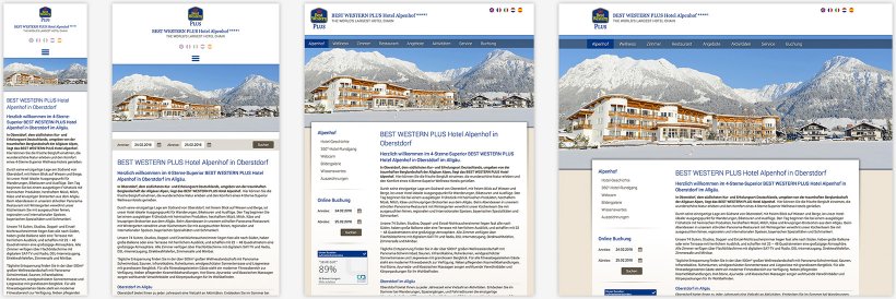 Webdesign von Hotel Alpenhof