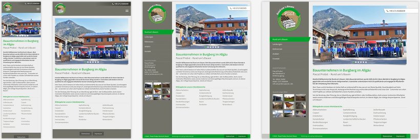 Webdesign von Rund um’s Bauen