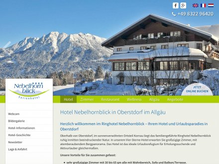 Webdesign von Hotel Nebelhornblick