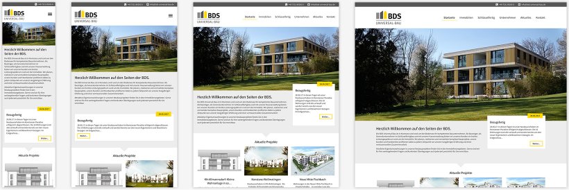 Webdesign von BDS Universal-Bau
