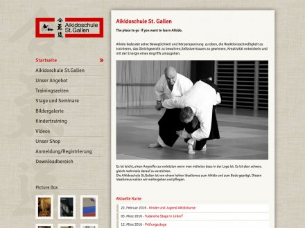 Webdesign von Aikidoschule St. Gallen