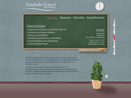 Webdesign von Schultafel Erhard