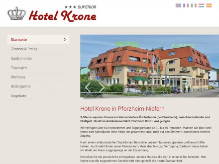 Webdesign von Hotel Krone