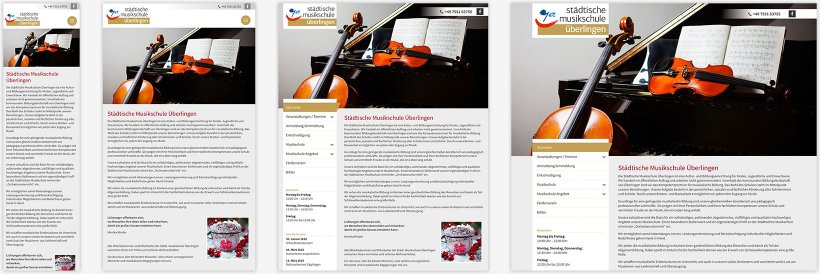 Webdesign von Musikschule Überlingen