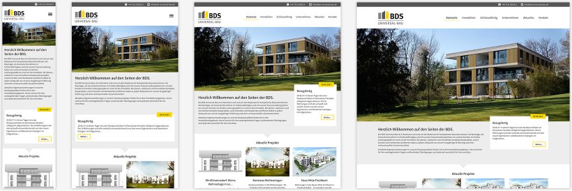 Webdesign von BDS Universal-Bau