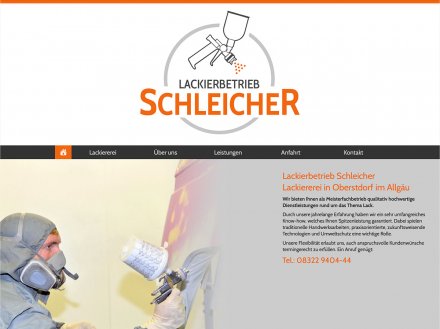 Webdesign von Lackierbetrieb Schleicher