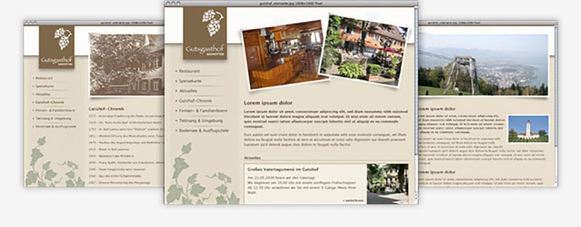 Webdesign von Gutsgasthof Badhütten