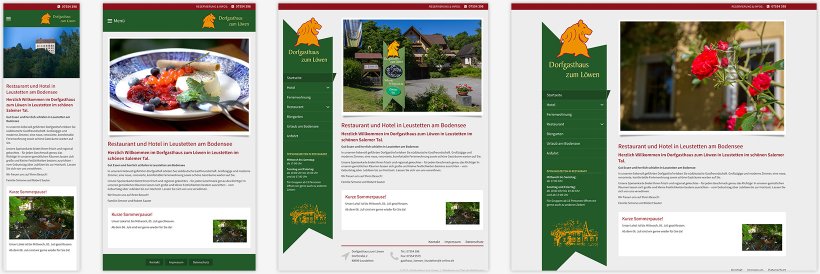 Webdesign von Dorfgasthaus zum Löwen