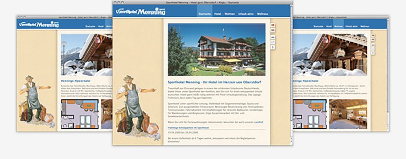 Webdesign von Sporthotel Menning