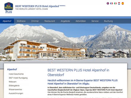 Webdesign von Hotel Alpenhof
