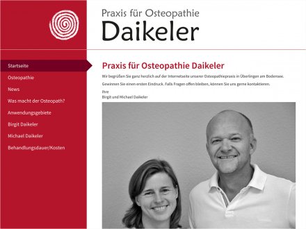 Webdesign von Praxis für Osteopathie Daikeler