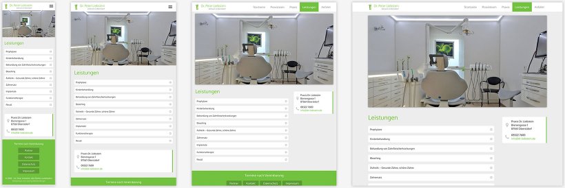 Webdesign von Praxis Dr. Liebstein