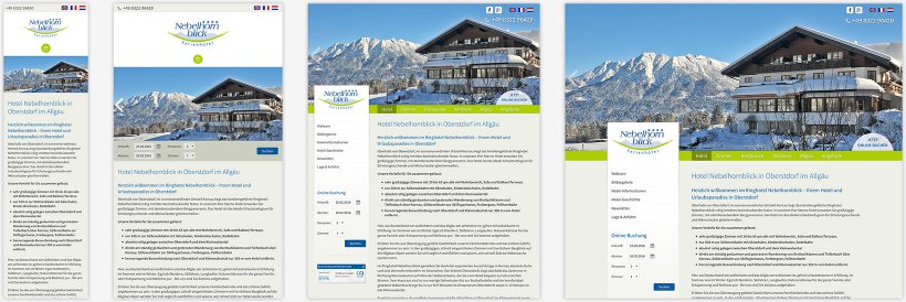 Webdesign von Hotel Nebelhornblick