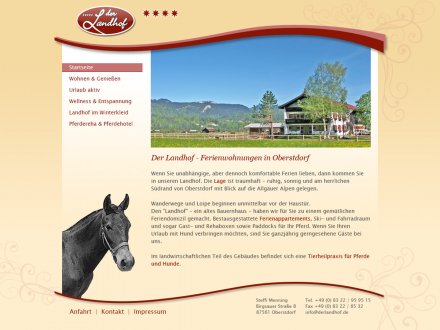Webdesign von Der Landhof