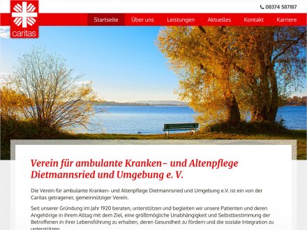 Webdesign von Pflegedienst Dietmannsried