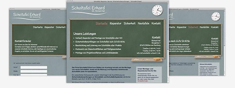 Webdesign von Schultafel Erhard
