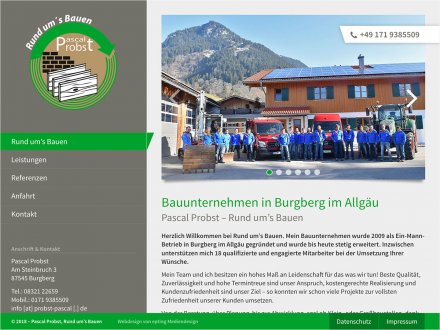 Webdesign von Rund um’s Bauen