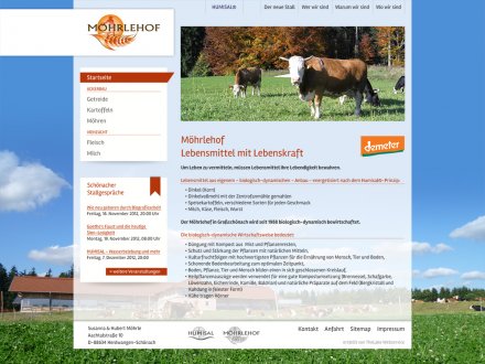 Webdesign von Möhrlehof