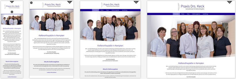 Webdesign von Praxis Drs. Keck