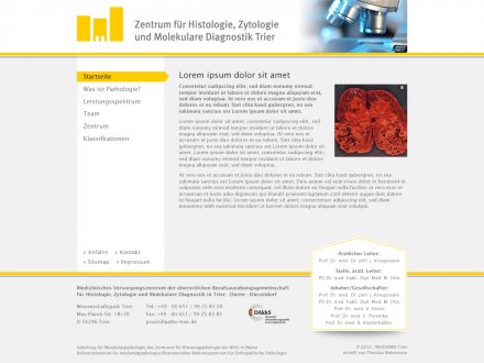 Webdesign von Pathologie Trier
