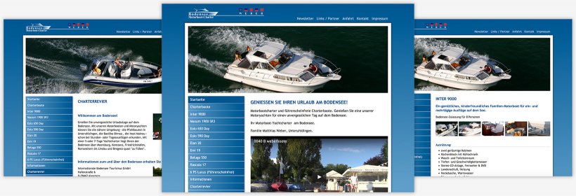 Webdesign von Bootscharter Weber