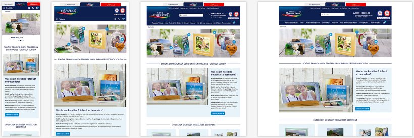 Webdesign von dm Foto Paradies