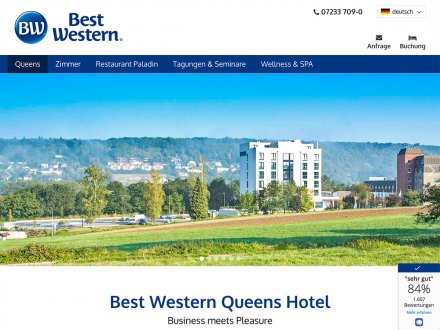 Webdesign von Queens Hotel