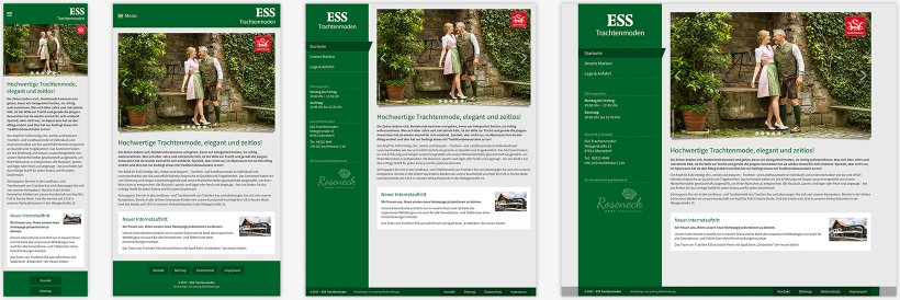 Webdesign von Trachten ESS