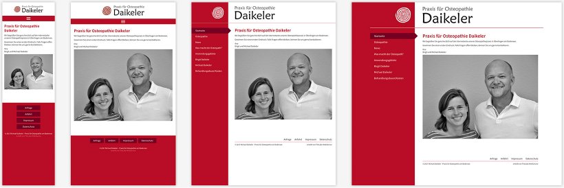Webdesign von Praxis für Osteopathie Daikeler