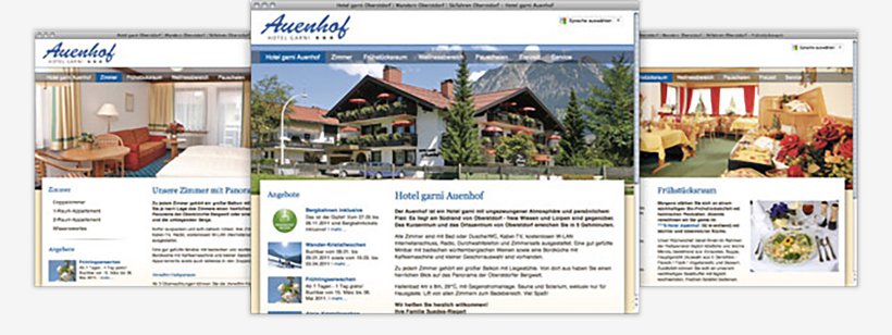 Webdesign von Hotel garni Auenhof