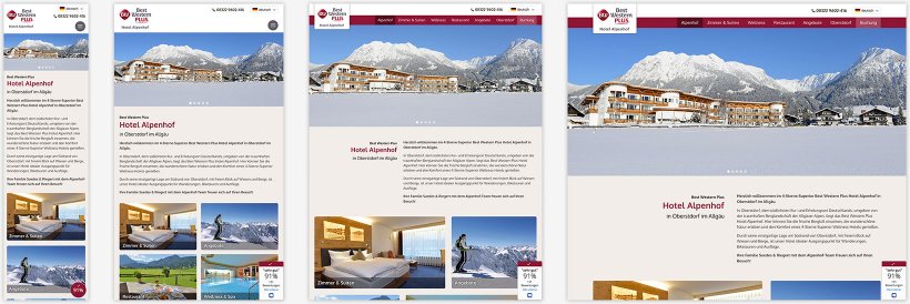 Webdesign von Hotel Alpenhof