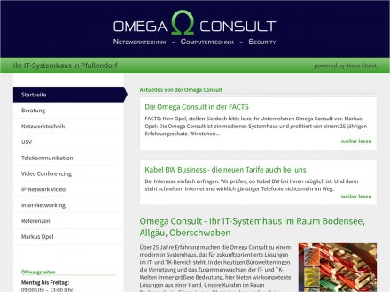 Webdesign von Omega Consult