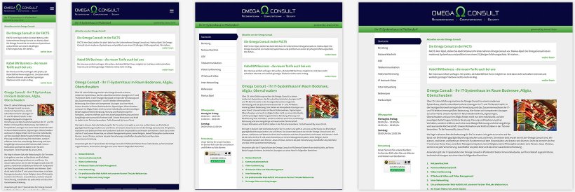 Webdesign von Omega Consult