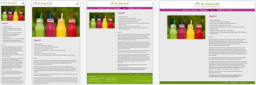 Webdesign von Dr. Sonja Grahl