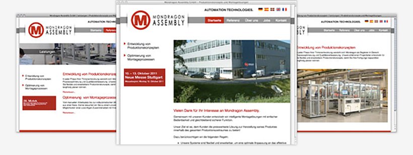 Webdesign von Mondragon Assembly