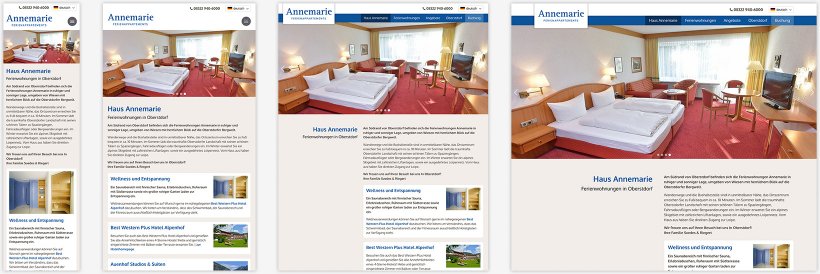 Webdesign von Haus Annemarie