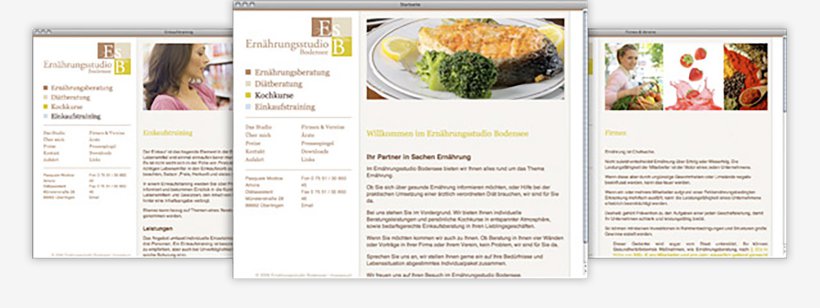 Webdesign von Ernährungsstudio Bodensee