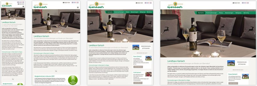Webdesign von Landhaus Gerlach
