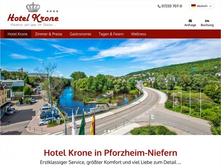 Webdesign von Hotel Krone