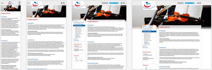 Webdesign von Musikschule Überlingen