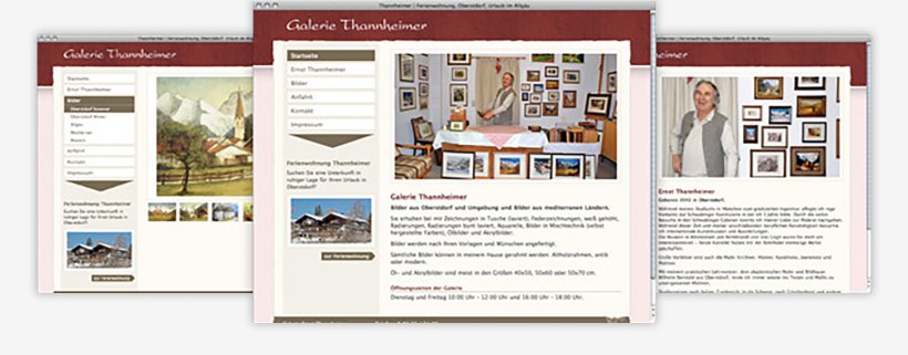 Webdesign von Galerie Thannheimer