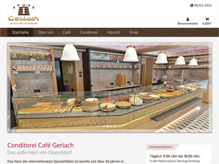 Webdesign von Conditorei Café Gerlach