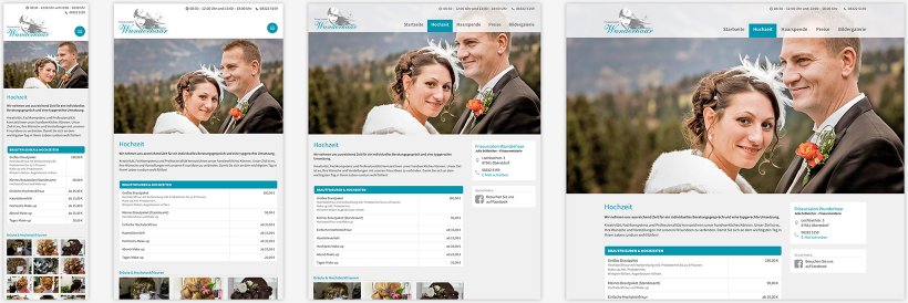 Webdesign von Friseursalon Wunderhaar
