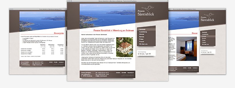Webdesign von Pension Säntisblick