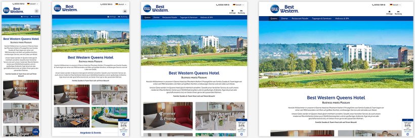 Webdesign von Queens Hotel