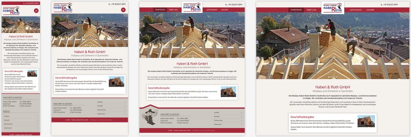 Webdesign von Holzbau Haberl-Roth