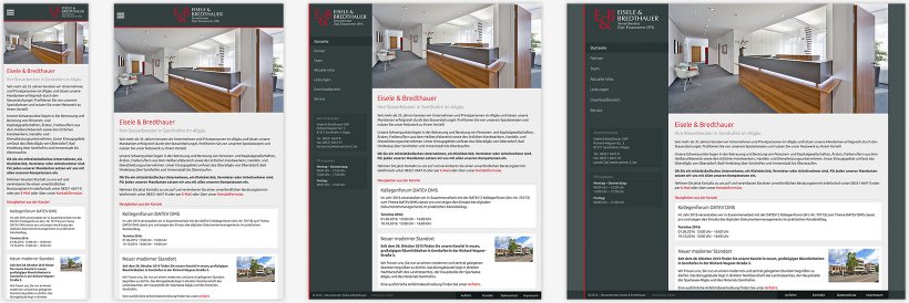 Webdesign von Eisele & Bredthauer