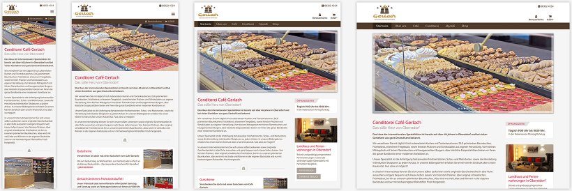 Webdesign von Conditorei Café Gerlach